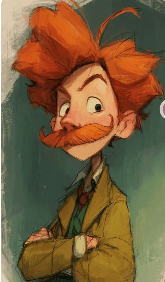 Expressive painted cartoon avatar style reference